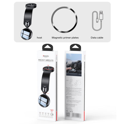 Chargeur Auto Sans Fil Yesido C316, 15W, 1.67A, Noir