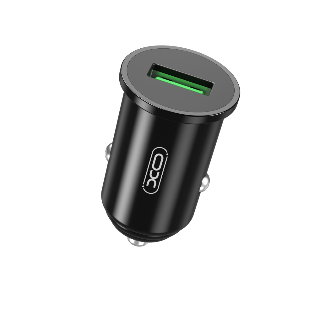 Chargeur Auto XO Design CC35, 18W, 3A, 1 x USB-A, Noir