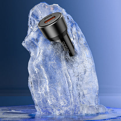 Yesido Y64 Car Charger, 50W, 3A, 1 x USB-A - 1 x USB-C, Black