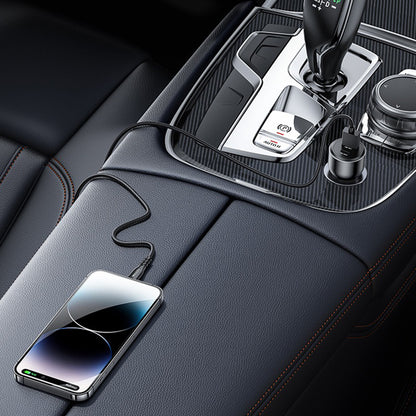 Chargeur de voiture Yesido Y65, 100W, 5A, 1 x USB-A - 1 x USB-C, Noir