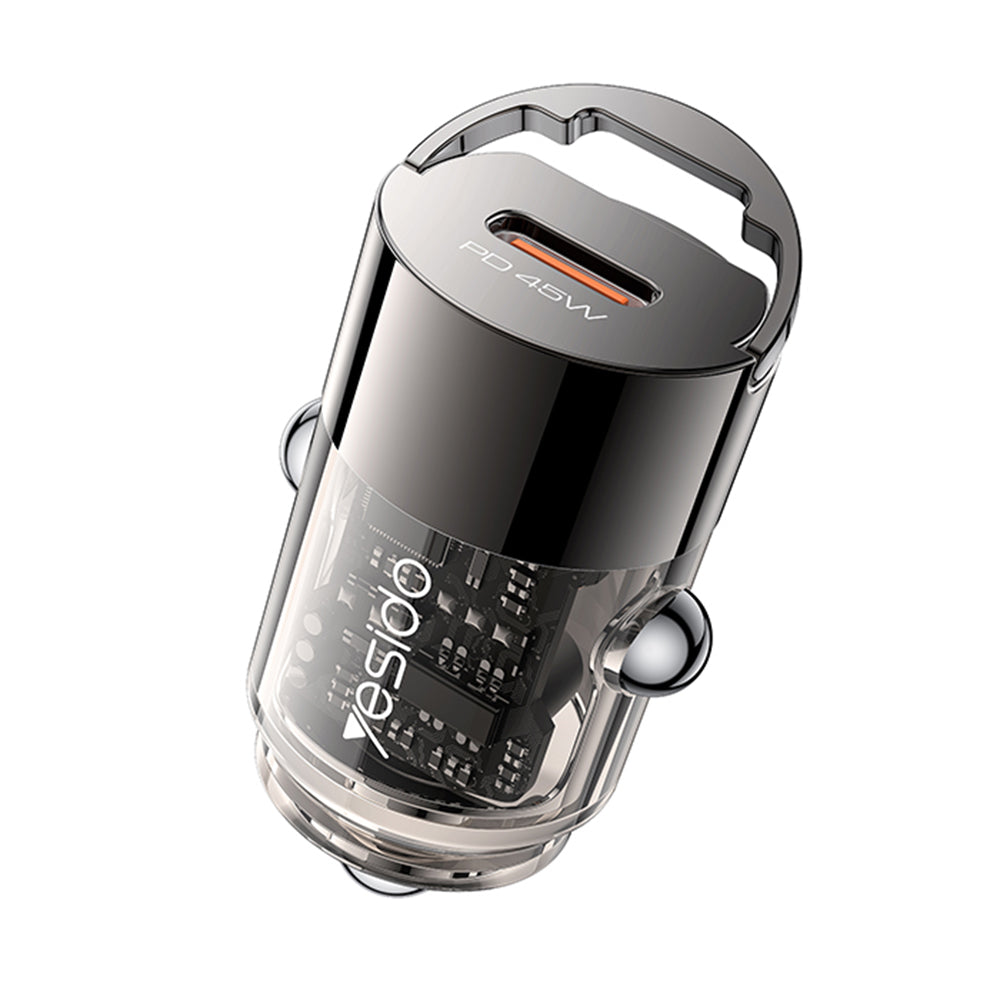 Chargeur de voiture Yesido Y67, 45W, 3A, 1 x USB-C, Noir