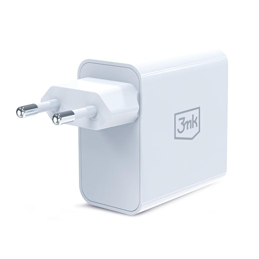 Chargeur Secteur 3MK FlowPower, 45W, 1 x USB-A - 1 x USB-C, Blanc