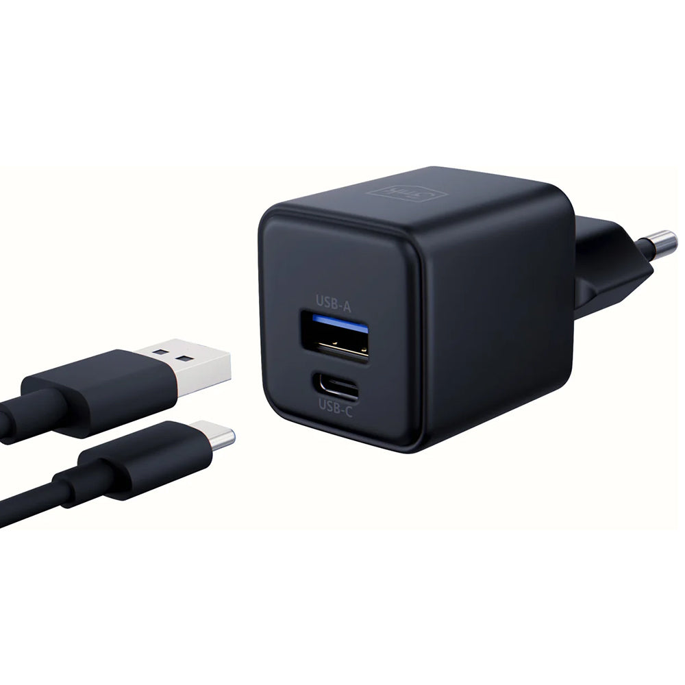Chargeur Réseau 3MK Hyper, 20W, 3A, 1 x USB-A - 1 x USB-C, Noir