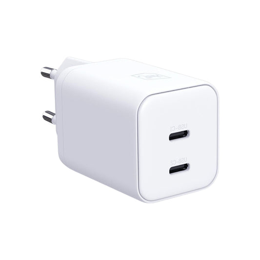 Chargeur secteur 3MK Hyper, 45W, 2 x USB-C, Blanc