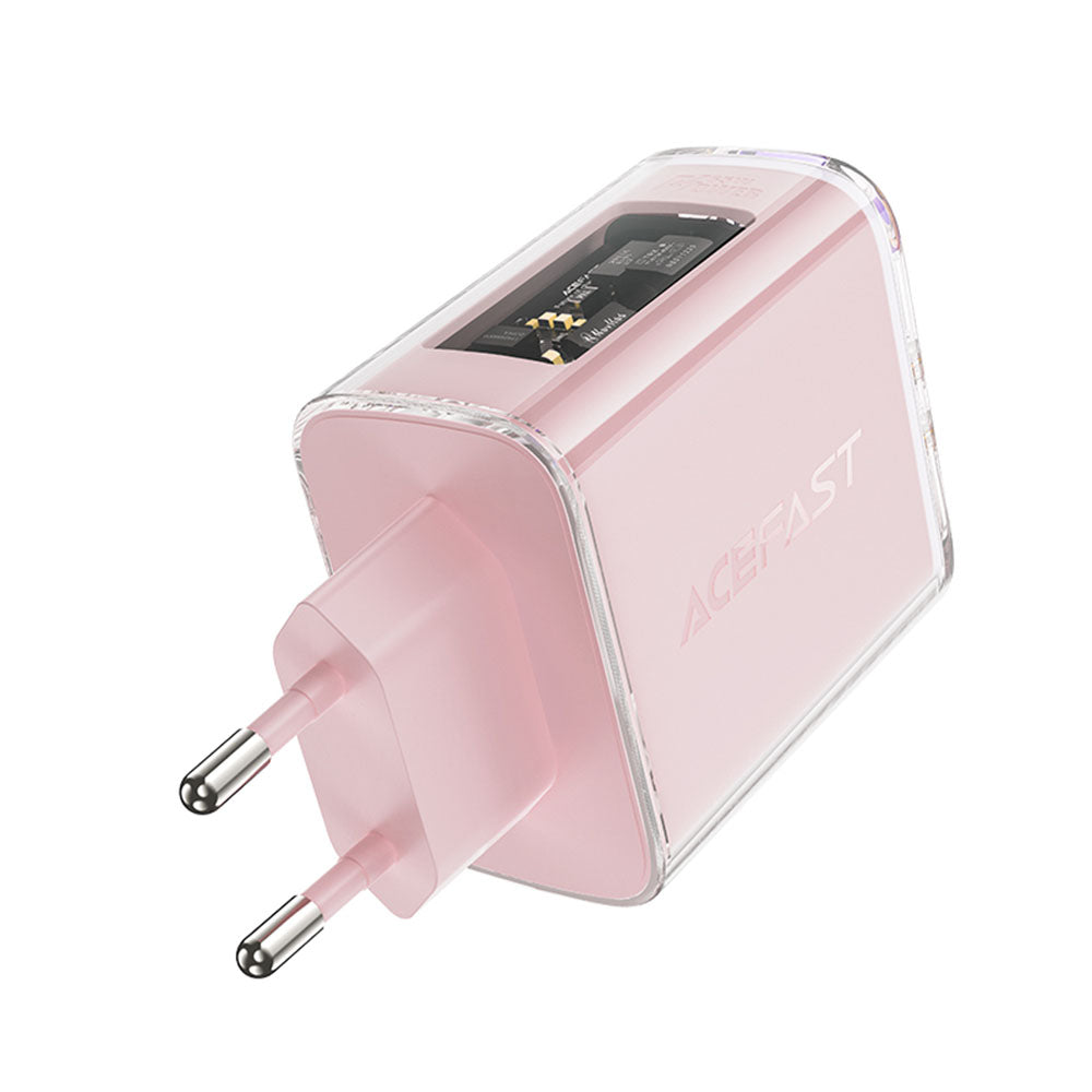 Chargeur réseau Acefast A45 Exploration, 65W, 3.25A, 1 x USB-A - 2 x USB-C, Rose