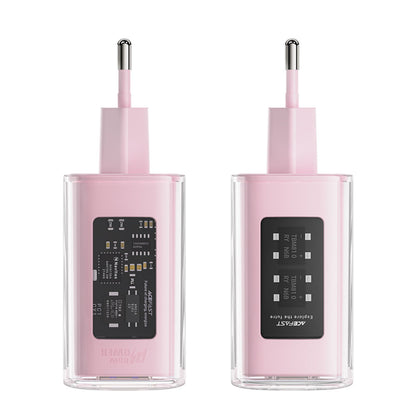 Chargeur réseau Acefast A45 Exploration, 65W, 3.25A, 1 x USB-A - 2 x USB-C, Rose