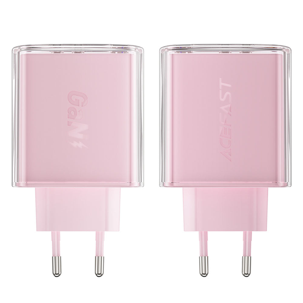 Chargeur réseau Acefast A45 Exploration, 65W, 3.25A, 1 x USB-A - 2 x USB-C, Rose