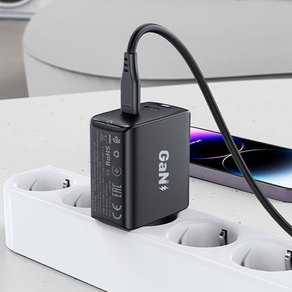 Chargeur réseau Acefast A49, 35W, 3A, 2 x USB-C, noir 