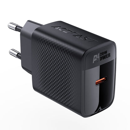 Chargeur réseau Acefast A82, 20W, 3A, 1 x USB-C, Noir