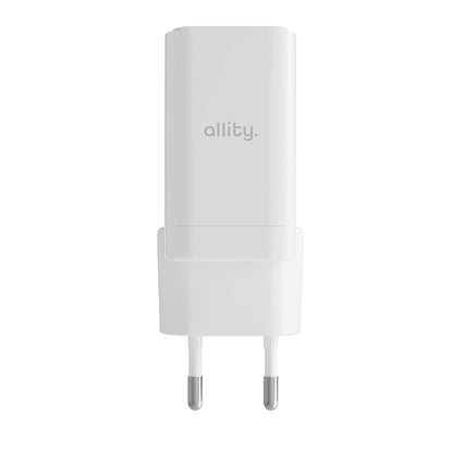 Allity Network Charger. ATC-01-45WCC Fast, 45W, 3A, 1 x USB-A - 1 x USB-C, White