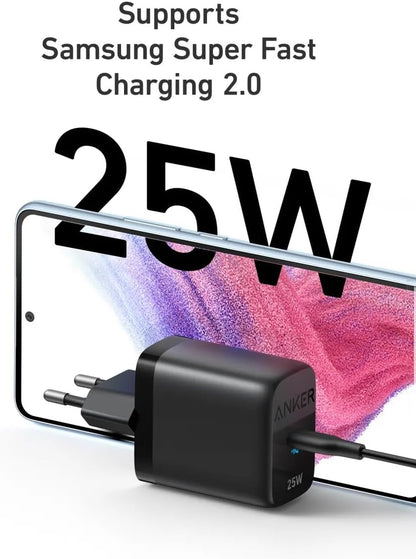 Chargeur Secteur Anker 312 Ace, 25W, 1 x USB-C, Noir A2642G11