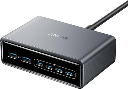 Chargeur réseau Anker Prime, 200W, 3A, 2 x USB-A - 4 x USB-C, Noir A2683341