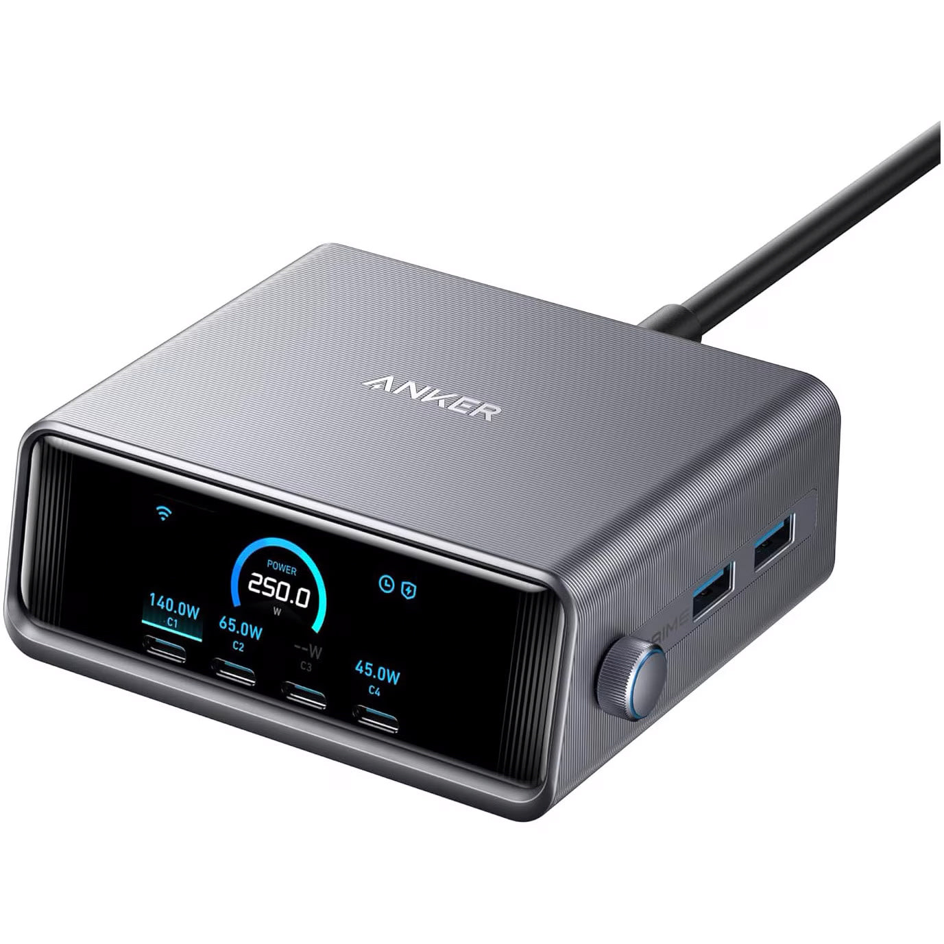 Chargeur réseau Anker Prime, 250W, 2 x USB-A - 4 x USB-C, Noir A2345341 