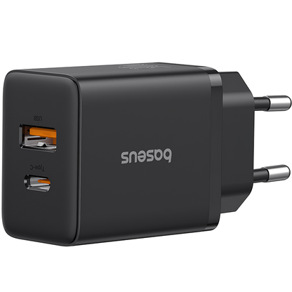 Chargeur réseau Baseus Cube, 20W, 3A, 1 x USB-A - 1 x USB-C, Noir P10111403113113-00 