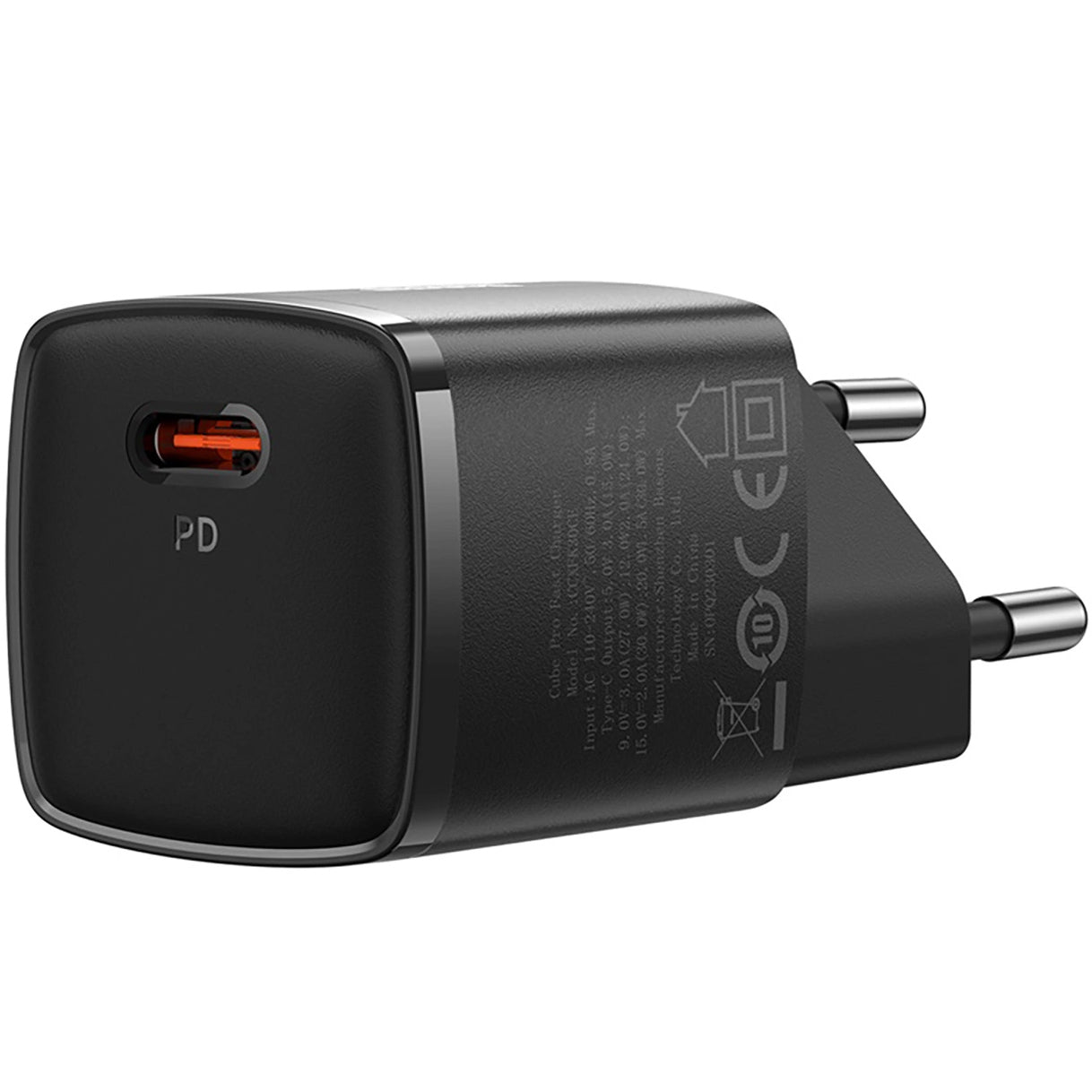 Chargeur Secteur Baseus Cube Pro, 30W, 3A, 1 x USB-C, Noir CCXF000301