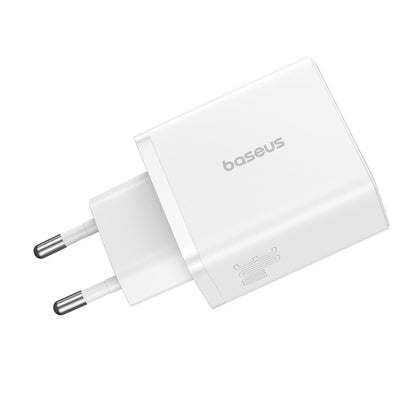 Chargeur Réseau Baseus Cube, 30W, 3A, 2 x USB-A - 1 x USB-C, Blanc P10111402213-00