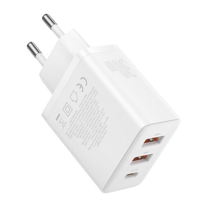 Chargeur Réseau Baseus Cube, 30W, 3A, 2 x USB-A - 1 x USB-C, Blanc P10111402213-00