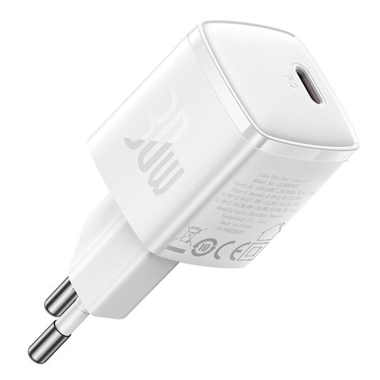 Chargeur Réseau Baseus Cube Pro, 30W, 3A, 1 x USB-C, Blanc CCXF000302