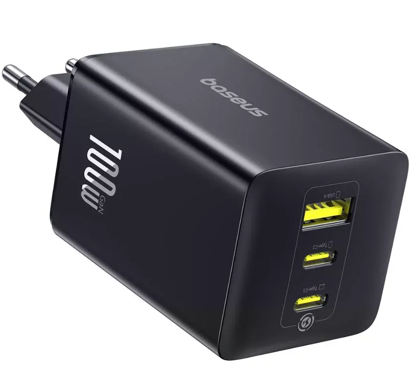 Chargeur Réseau Baseus EnerFill FE11, 100W, 5A, 1 x USB-A - 2 x USB-C, Gris P10182102123