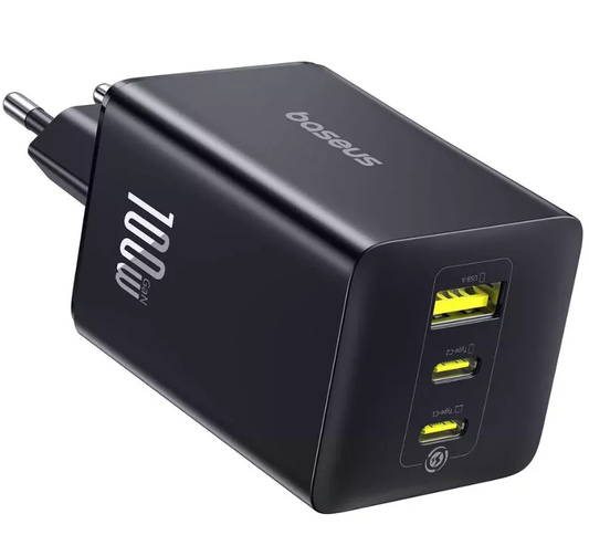 Chargeur Réseau Baseus EnerFill FE11, 100W, 5A, 1 x USB-A - 2 x USB-C, Gris P10182102123