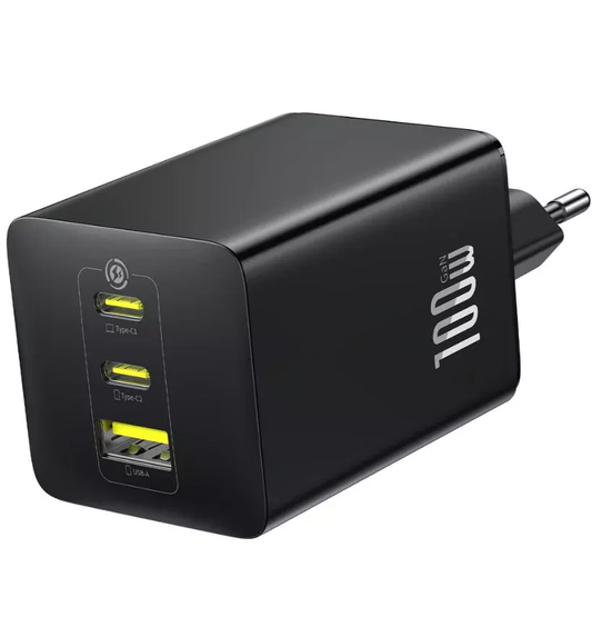 Chargeur Réseau Baseus EnerFill FE11, 100W, 5A, 1 x USB-A - 2 x USB-C, Gris P10182102123