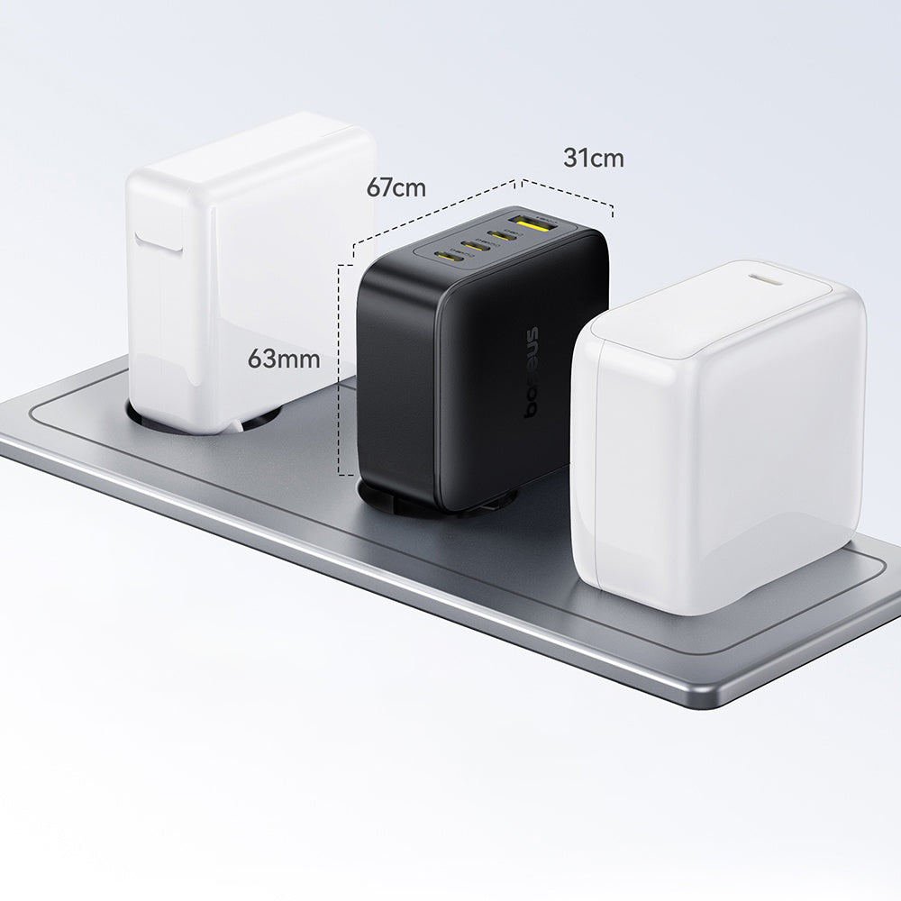 Chargeur Réseau Baseus EnerFill FH11, 140W, 5A, 1 x USB-A - 3 x USB-C, Noir E0121J00