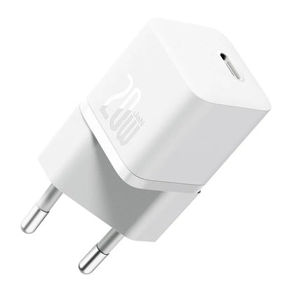 Chargeur réseau Baseus GaN GaN Mini 1C, 20W, 3A, 1 x USB-C, Blanc CCGN050102 