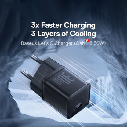 Baseus Chargeur réseau GaN5S, 30W, 3A, 1 x USB-C, Noir P10162504113-00 