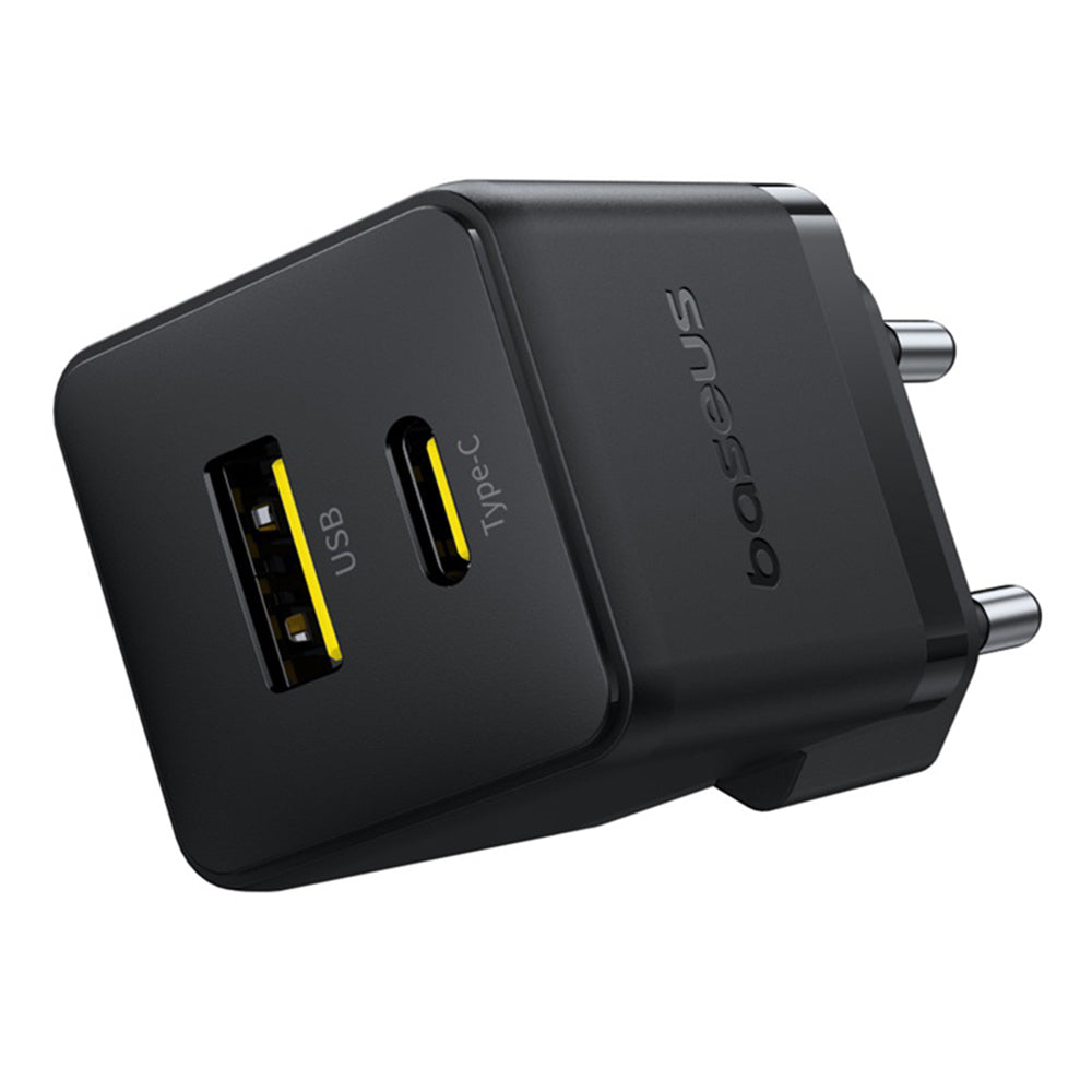 Chargeur Réseau Baseus Palm, 30W, 3A, 1 x USB-A - 1 x USB-C, Noir P1011160A113-00