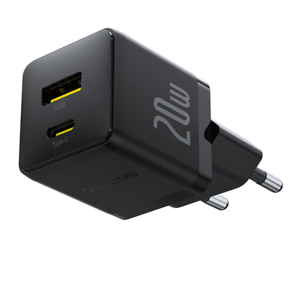 Chargeur Réseau Baseus Palm, 20W, 3A, 1 x USB-A - 1 x USB-C, Noir P10111608113-00