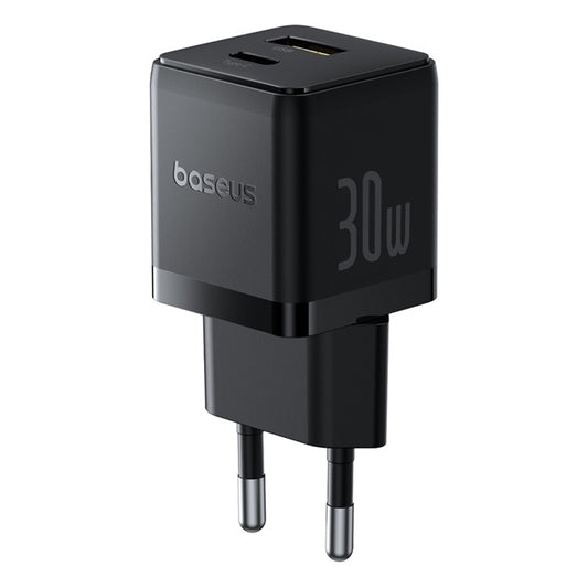 Chargeur Réseau Baseus Palm, 30W, 3A, 1 x USB-A - 1 x USB-C, Noir P1011160A113-00