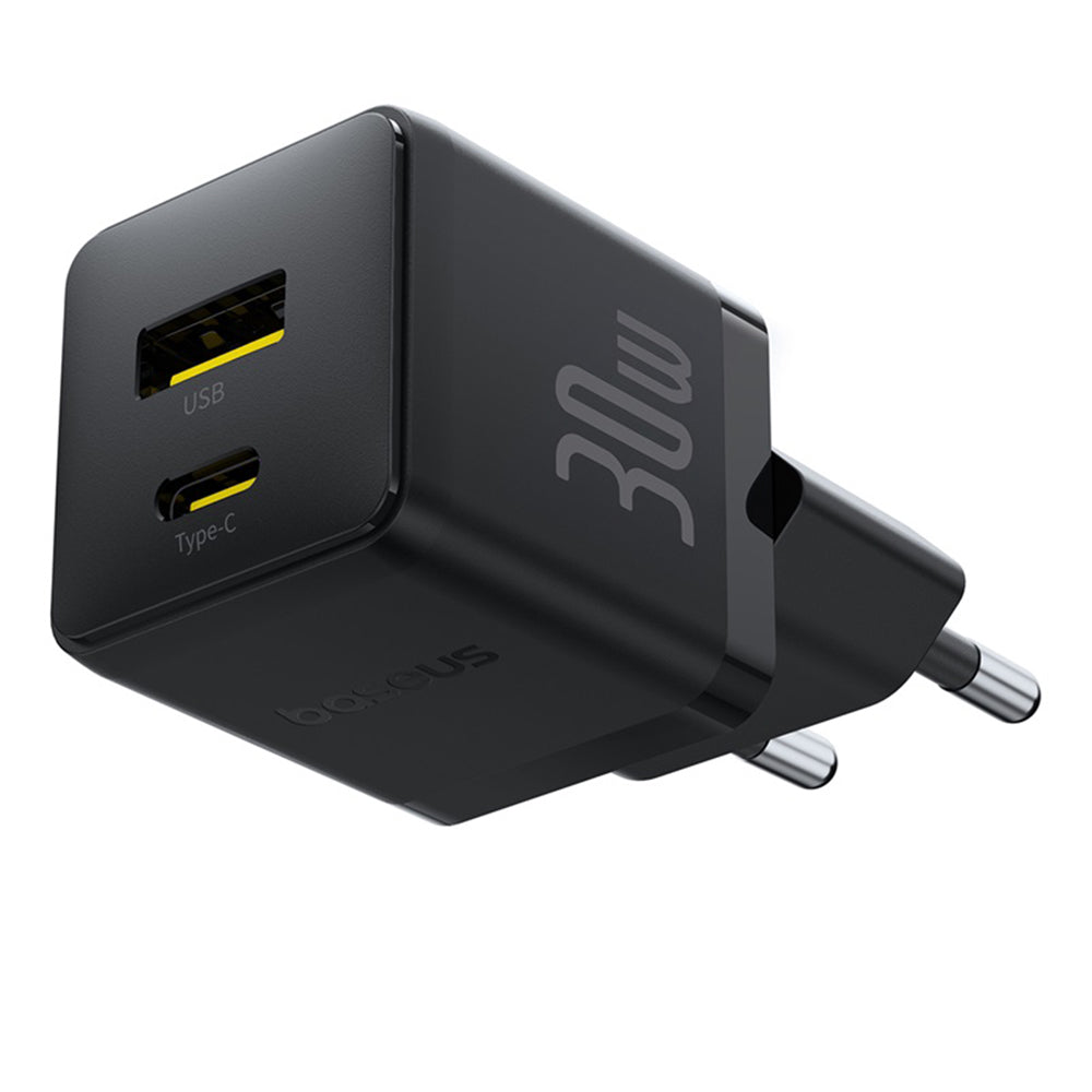 Chargeur Réseau Baseus Palm, 30W, 3A, 1 x USB-A - 1 x USB-C, Noir P1011160A113-00