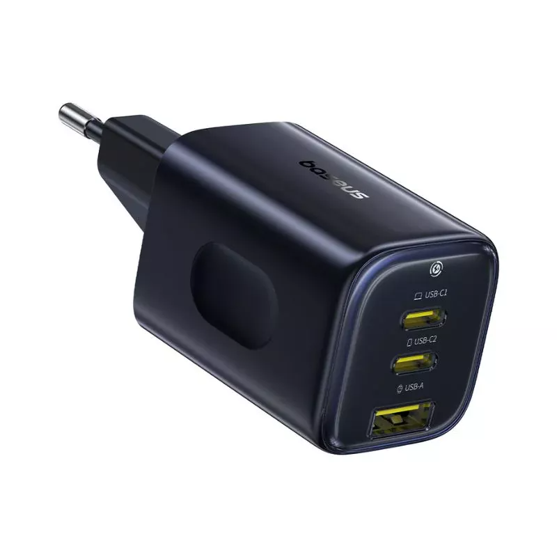 Chargeur Réseau Baseus PicoGo AE11, 67W, 1 x USB-A - 2 x USB-C, Noir E0121200