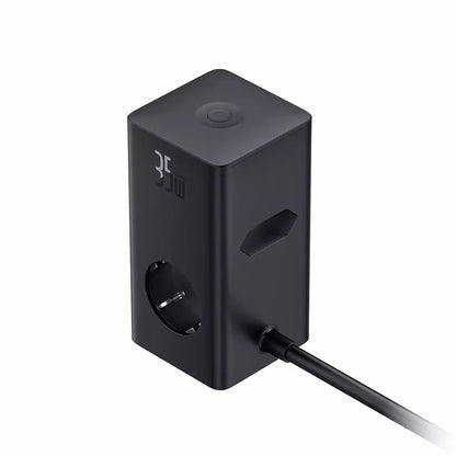 Baseus PowerCombo Network Charger, 35W, 5A, 2 x USB-A - 2 x USB-C - 3 x Schuko, Black, Resealed E00023606113-00