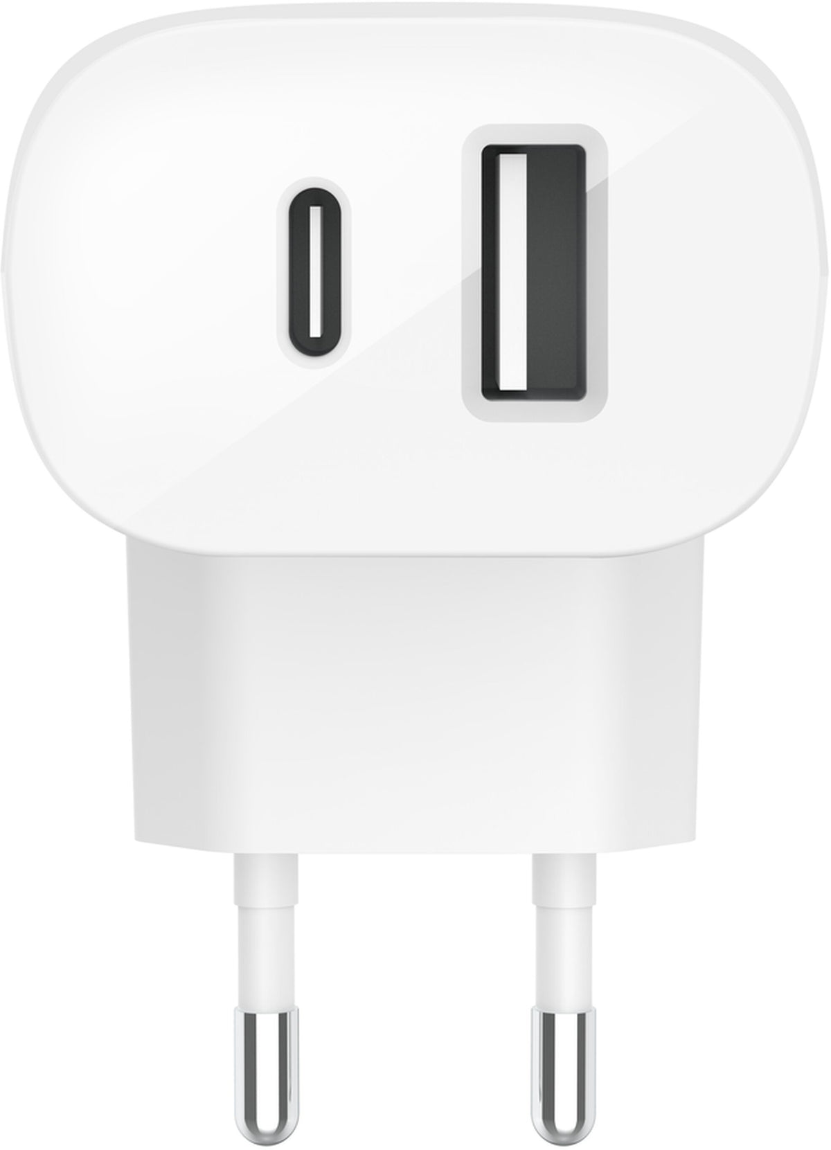 Chargeur secteur Belkin BoostCharge Dual, 37W, 3A, 1 x USB-A - x USB-C, Blanc WCB007vfWH