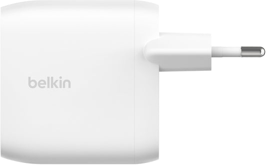 Chargeur secteur Belkin BoostCharge Pro Dual, 60W, 3A, 2 x USB-C, Blanc WCB010vfWH
