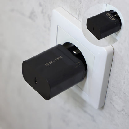 Chargeur Réseau Blavec BC-7, 45W, 3A, 1 x USB-C, Noir