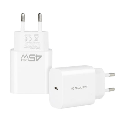 Chargeur Réseau Blavec BC-7, 45W, 3A, 1 x USB-C, Blanc