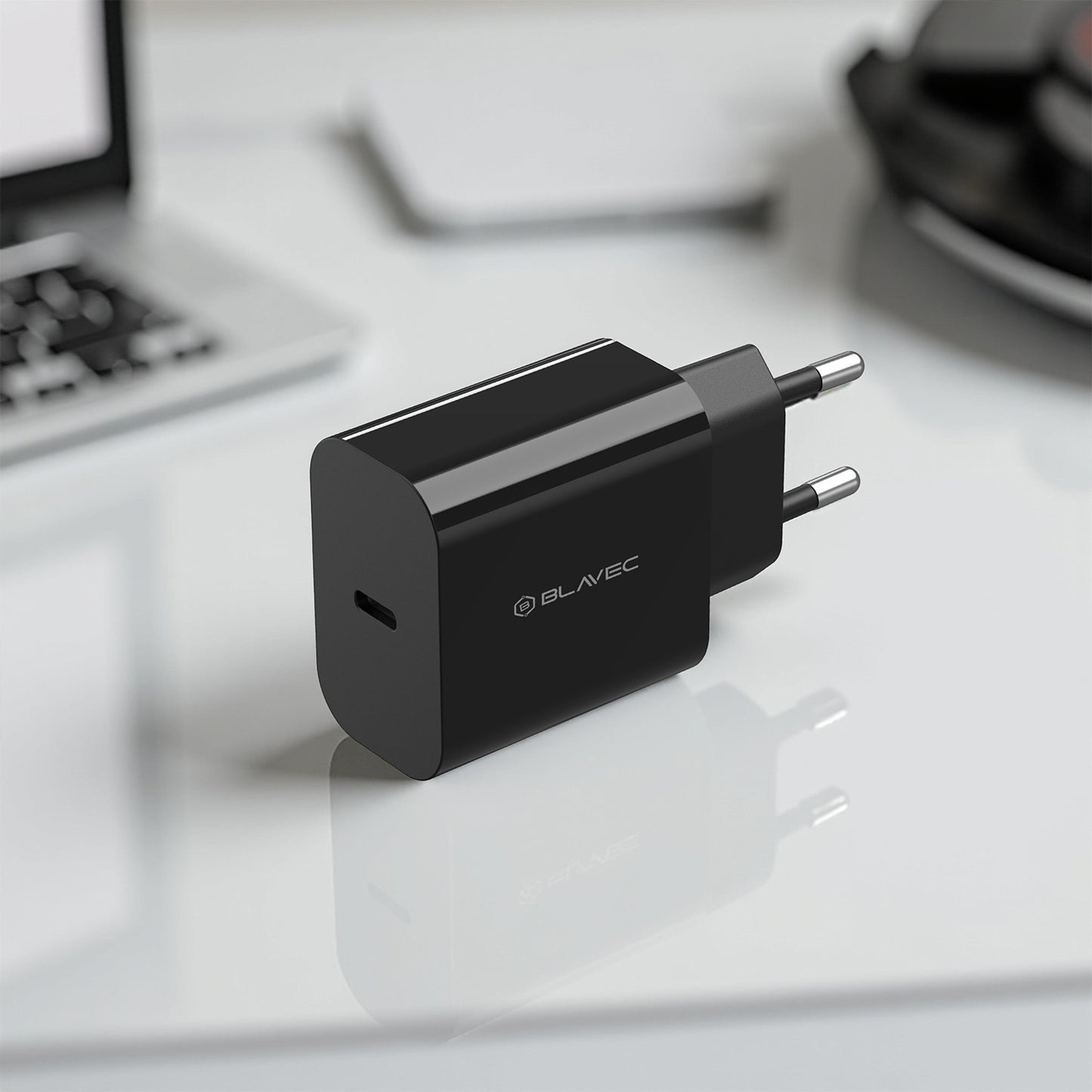 Chargeur Réseau Blavec BC-7, 45W, 3A, 1 x USB-C, Noir