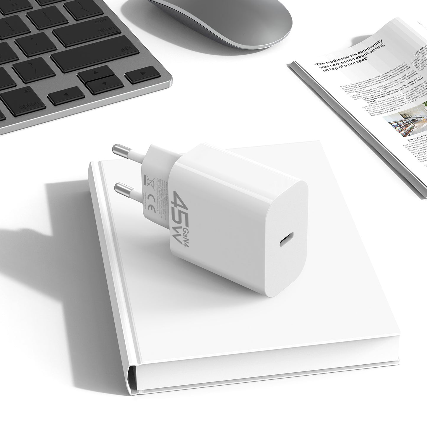 Chargeur Réseau Blavec BC-7, 45W, 3A, 1 x USB-C, Blanc