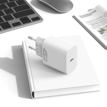 Chargeur Réseau Blavec BC-7, 45W, 3A, 1 x USB-C, Blanc