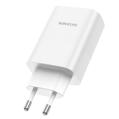 Chargeur réseau Borofone BN10, 65W, 5A, 1 x USB-A - 1 x USB-C, blanc 