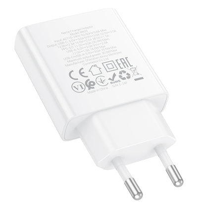 Chargeur réseau Borofone BN25 Wish, 30W, 3A, 1 x USB-A - 1 x USB-C, blanc 