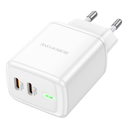 Chargeur réseau Borofone BN9, 35W, 3A, 2 x USB-C, blanc 