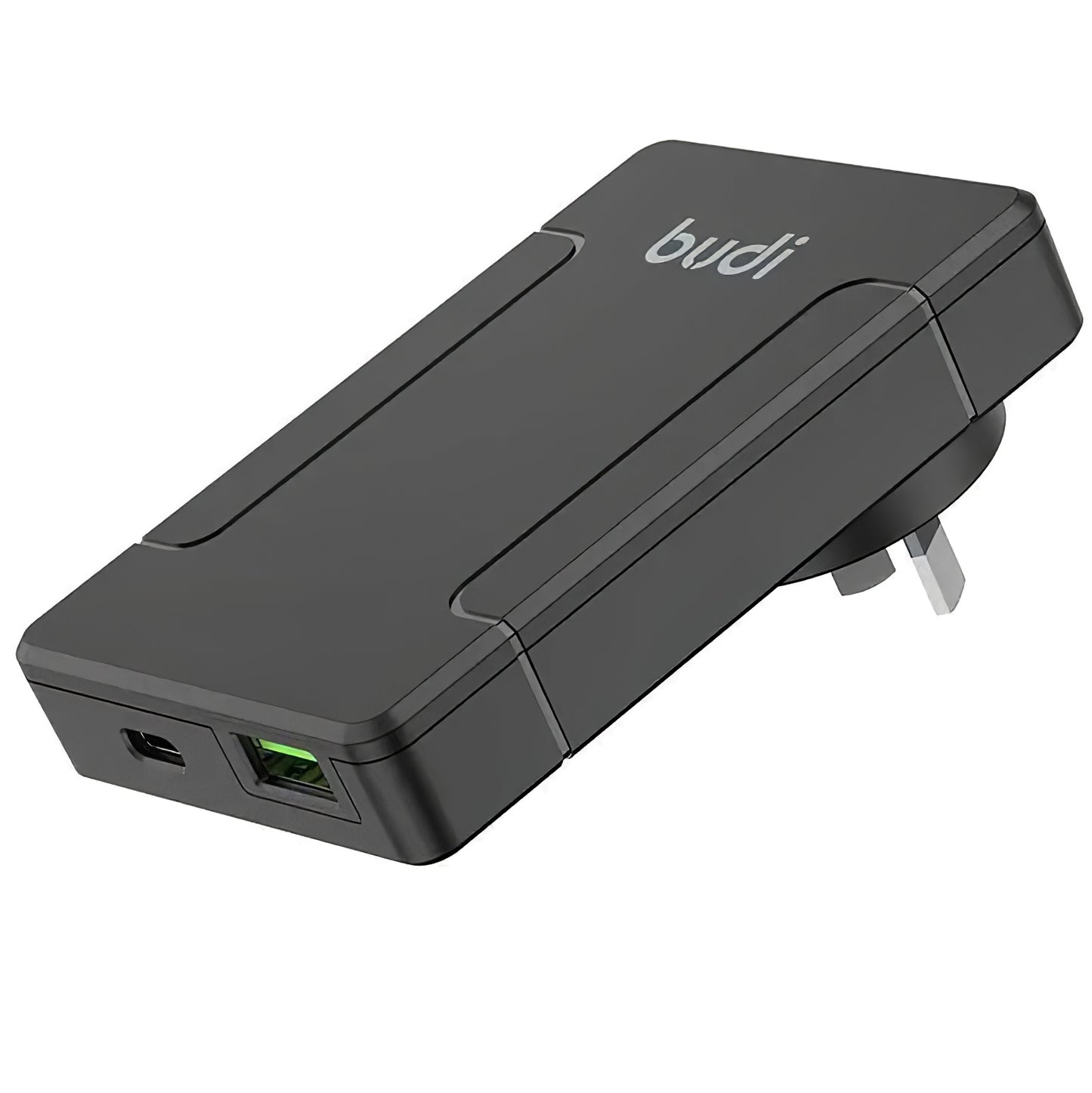 Chargeur réseau Budi, 65W, 3A, 1 x USB-A - 1 x USB-C, noir, reconditionné 