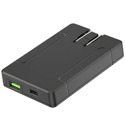 Chargeur réseau Budi, 65W, 3A, 1 x USB-A - 1 x USB-C, noir, reconditionné 