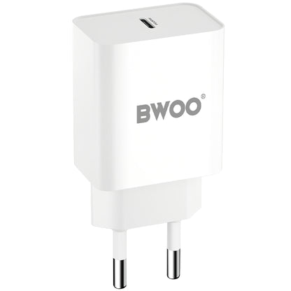 Chargeur réseau BWOO BO-CDA119, 20W, 4A, 1 x USB-C, blanc 