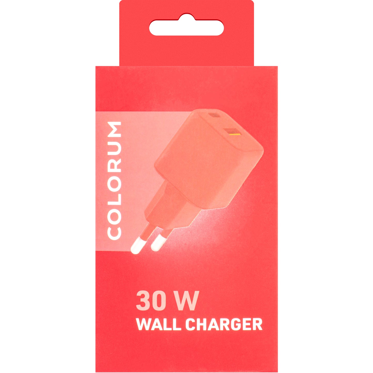 Chargeur réseau Colourum CLS30-AC-02, 30W, 3A, 1 x USB-A - 1 x USB-C, Magenta