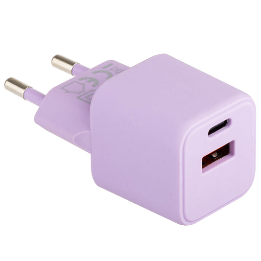 Chargeur réseau Colourum CLS30-AC-09, 30W, 3A, 1 x USB-A - 1 x USB-C, violet 