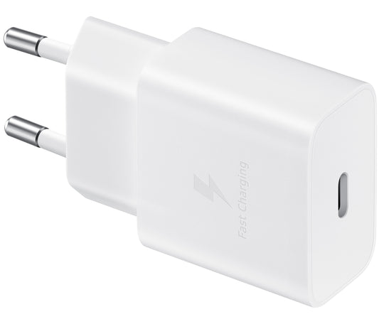 Chargeur réseau USB-C Samsung avec câble USB-C, 15W, 2A, 1 x USB-C, blanc EP-T1510XWEGEU